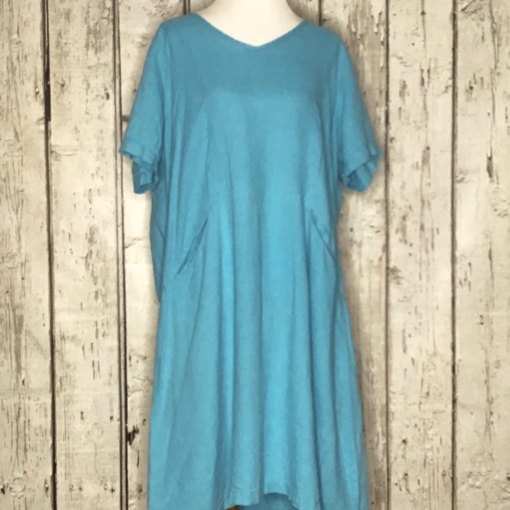 Flax 100% Linen Lagenlook Dress